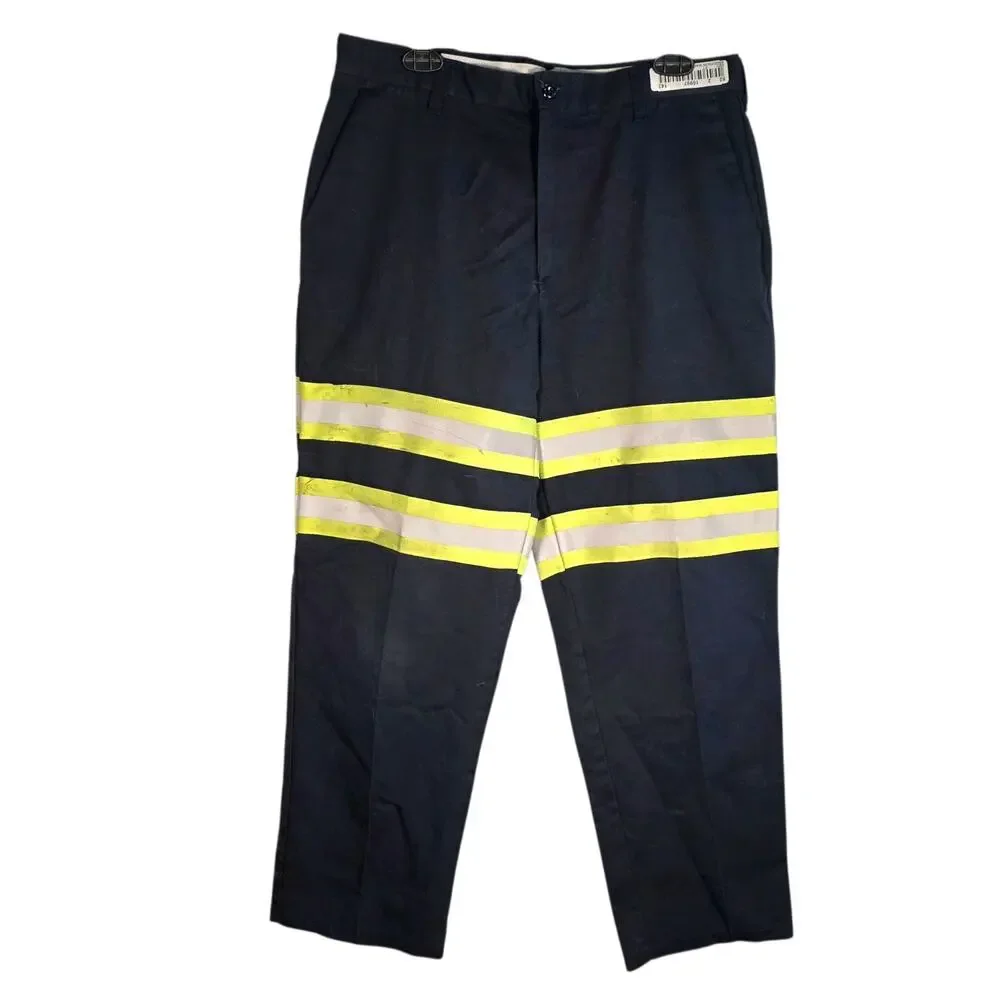 Cintas 59945-20 Hi-Vis Uniform Work Pants 34x28 Navy Comfort Flex Reflective